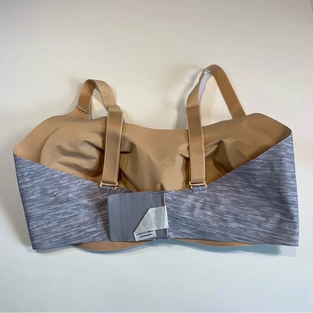 Size 6 Knix reversible nude and blue padded evolution bra - Picture 2 of 14